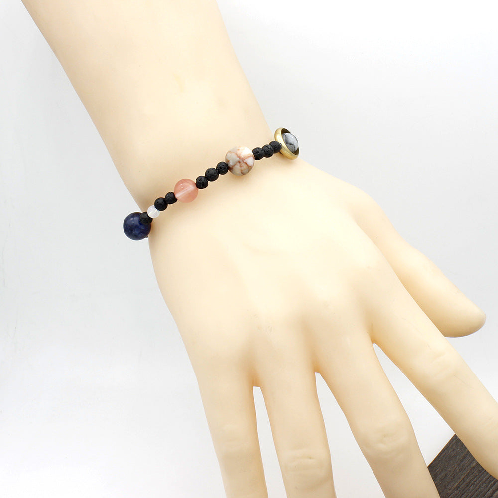 Wholesale Eight Big Planet Stone Bracelet